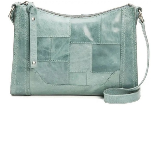 Frye Handbags - NEW • Frye • Melissa Patchwork Crossbody Leather Bag Sky Blue Women’s